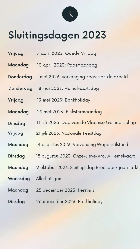 Sluitingsdag Groep Verlinden 2023